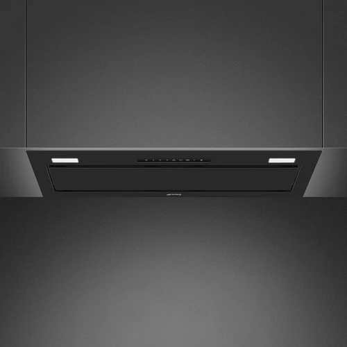 SMEG UNIVERSALE design beépíthető páraelszívó, 75 cm, matt fekete, LED