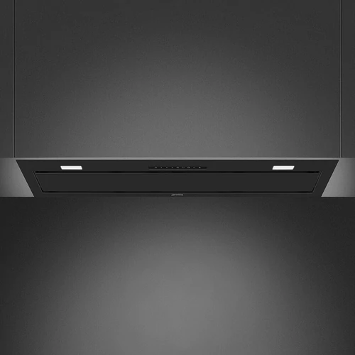SMEG UNIVERSALE design beépíthető páraelszívó, 90 cm, matt fekete, LED