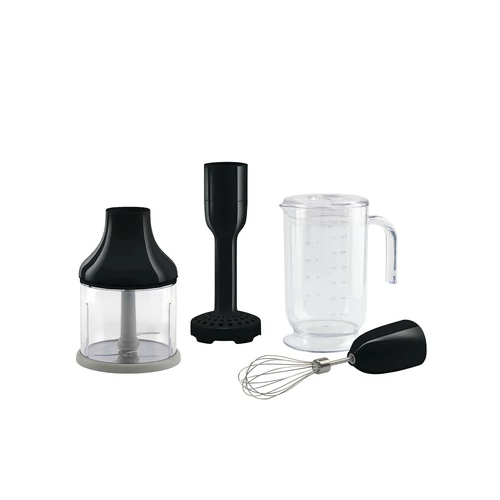 SMEG BOTMIXER TARTOZÉK KÉSZLET, fekete, tartalma: mérőedény, aprító, habverő, pürésítő