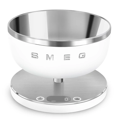 SMEG DIGITÁLIS KONYHAI MÉRLEG, Collezione design, matt fehér