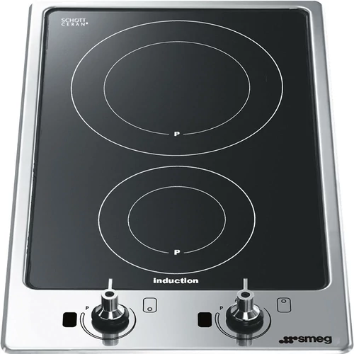 SMEG DOMINO INDUKCIÓS FŐZŐLAP, Classic design 30 cm, 2 főzőzóna, inox
