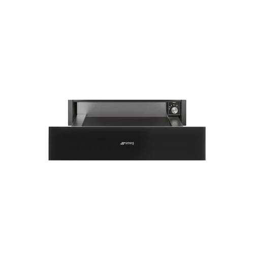 SMEG EDÉNYMELEGÍTŐ FIÓK, Linea design, újramelegítés, 15 cm, mélyfekete üveg