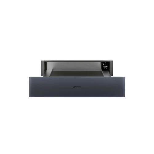 SMEG EDÉNYMELEGÍTŐ FIÓK, Linea design, újramelegítés, 15 cm, neptune szürke üveg
