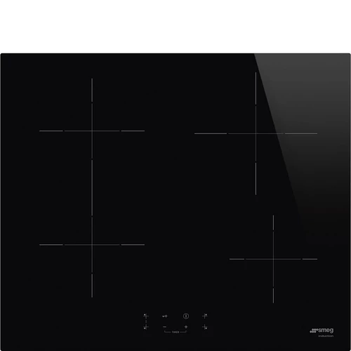 SMEG INDUKCIÓS FŐZŐLAP, Universal design, 60 cm, 4 főzőzóna, 1 MultiZone híd zóna, egyenes él, fekete üveg