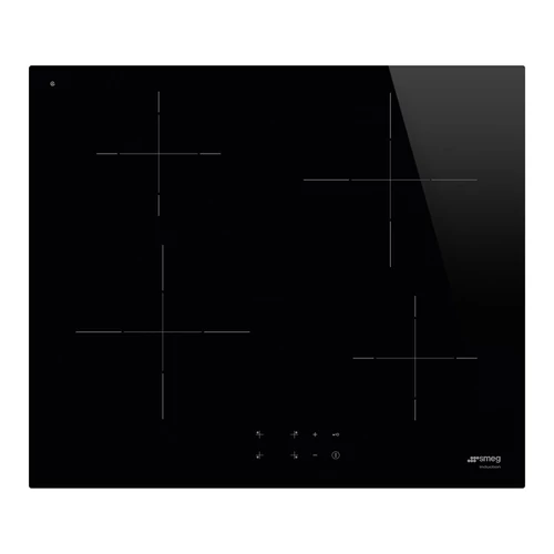 SMEG INDUKCIÓS FŐZŐLAP, Universal design, 60 cm, 4 főzőzóna, Schuko 2,8 kW limit, fekete üveg
