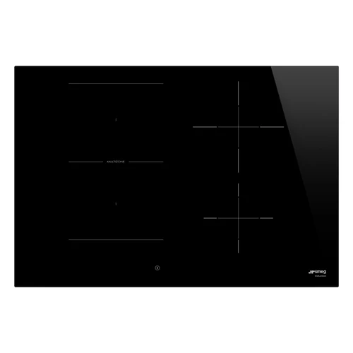 SMEG INDUKCIÓS FŐZŐLAP, Universal design, 75 cm, 4 főzőzóna, 1 MultiZone híd zóna, fekete üveg