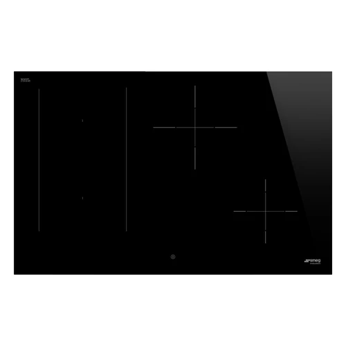 SMEG INDUKCIÓS FŐZŐLAP, Universal design, 80 cm, 4 főzőzóna, 2 MultiZone híd zóna, fekete üveg