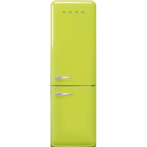 SMEG KOMBINÁLT HŰTŐ ÉS FAGYASZTÓ, retro, 60,1x196,8 cm, jobb oldali pántok, lime zöld