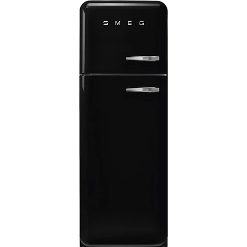 SMEG KOMBINÁLT HŰTŐ ÉS FAGYASZTÓ, retro, 60,1x172 cm, bal oldali pántok, fekete
