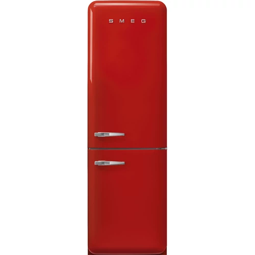 SMEG KOMBINÁLT HŰTŐ ÉS FAGYASZTÓ, retro, 60,1x196,8 cm, jobb oldali pántok, piros