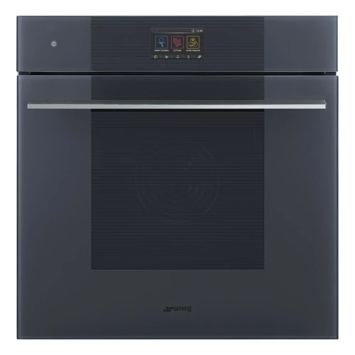 SMEG KOMBINÁLT PIROLITIKUS SÜTŐ, GŐZFUNKCIÓVAL, Linea design, Galileo, 60 cm, TFT, neptune szürke üveg