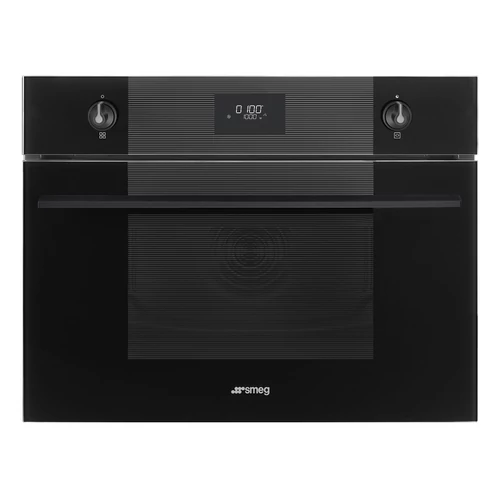 SMEG KOMPAKT MIKROHULLÁMÚ SÜTŐ, Linea design, Galileo, 45 cm, CS LCD, mélyfekete üveg