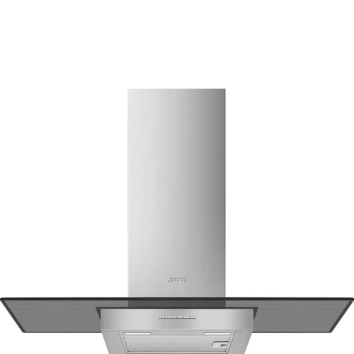 SMEG UNIVERSALE design T-shape fali páraelszívó, 90 cm, inox, üveg ernyő