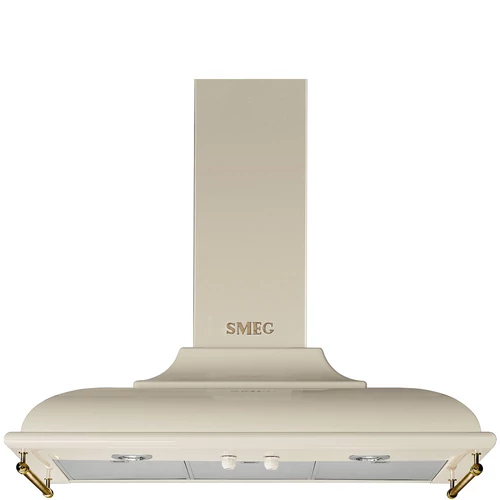 SMEG CORTINA design kürtős fali páraelszívó, 90 cm, bézs