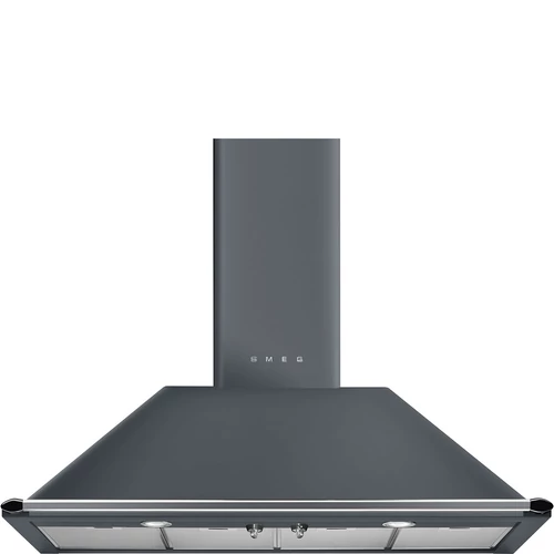 SMEG VICTORIA design kürtős fali páraelszívó, 110 cm, palaszürke