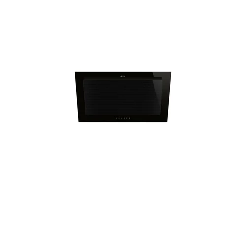 SMEG LINEA design vertikális fali páraelszívó, 90 cm, mélyfekete üveg