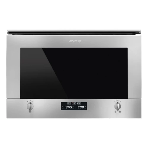 SMEG BEÉPÍTHETŐ MIKROHULLÁMÚ SÜTŐ, Selezione design, 22 liter, 6 funkció, inox
