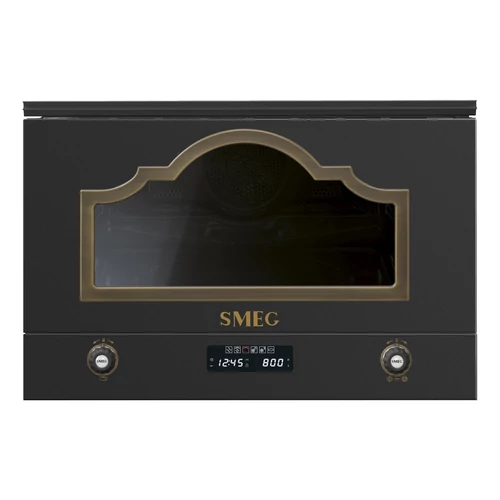 SMEG BEÉPÍTHETŐ MIKROHULLÁMÚ SÜTŐ, Cortina design, 22 liter, antracit