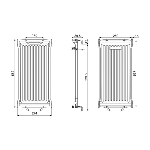 SMEG ÖNTÖTTVAS GRILL LAP A3/A4/A5 cookerekhez