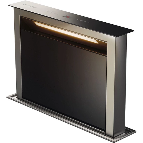 SMEG UNIVERSALE design pultba építhető páraelszívó, 60 cm, inox készülékház, fekete