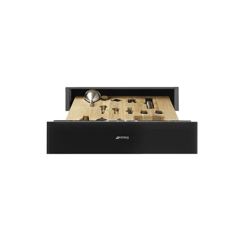 SMEG SOMMELIER FIÓK, Linea design, 15 cm, mélyfekete üveg