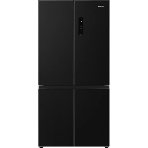 SMEG SZABADONÁLLÓ HŰTŐ ÉS FAGYASZTÓ, 91x190,5 cm, D energiaosztály, francia ajtó, fekete
