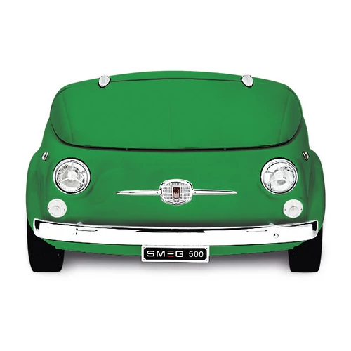 SMEG SZABADONÁLLÓ MINI BAR "Fiat500", retro, 128x86,5 cm, zöld