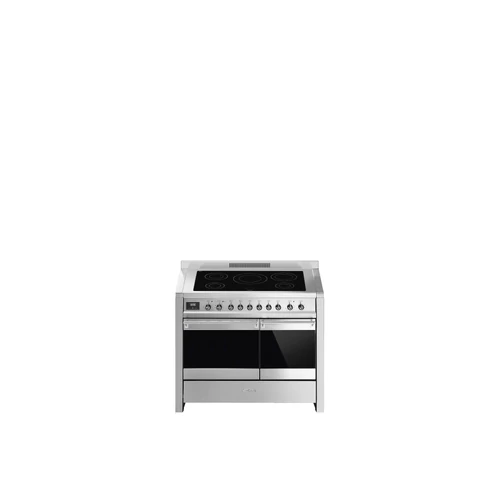 SMEG SZABADONÁLLÓ TŰZHELY, Classica design, 100 cm, 2 sütőtér, indukciós főzőlap, inox