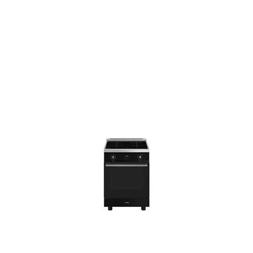 SMEG SZABADONÁLLÓ TŰZHELY, Classica design, 60 cm, 1 sütőtér, indukciós főzőlap, fekete