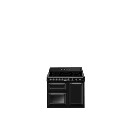 SMEG SZABADONÁLLÓ TŰZHELY, Victoria design, 100 cm, 3 sütőtér, indukciós főzőlap, fekete