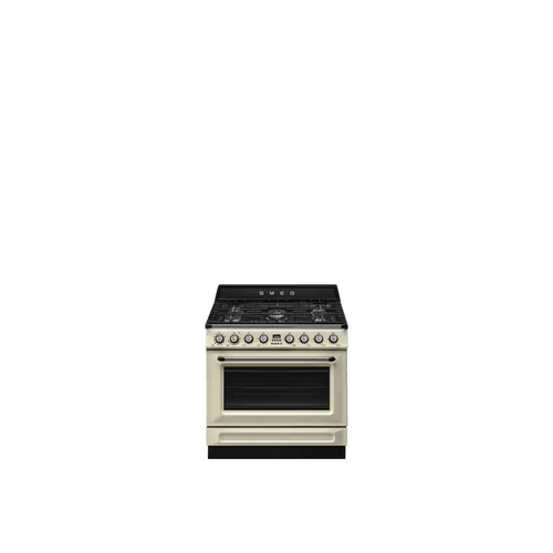 SMEG SZABADONÁLLÓ TŰZHELY, Victoria design, 90 cm, 1 sütőtér, 9 funkció, gőztisztítás, gáz főzőlap, bézs