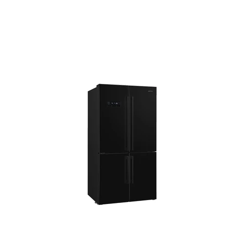 SMEG SZABANONÁLLÓ HŰTŐ ÉS FAGYASZTÓ, 90,8x182 cm, E energiaosztály, külső LED kijelző, francia ajtó, fekete