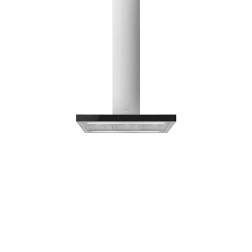 SMEG UNIVERSALE design T-shape sziget páraelszívó, 90 cm, inox + fekete üveg