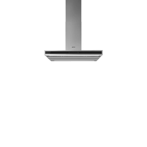 SMEG UNIVERSALE design T-shape sziget páraelszívó, 90 cm, inox + üveg