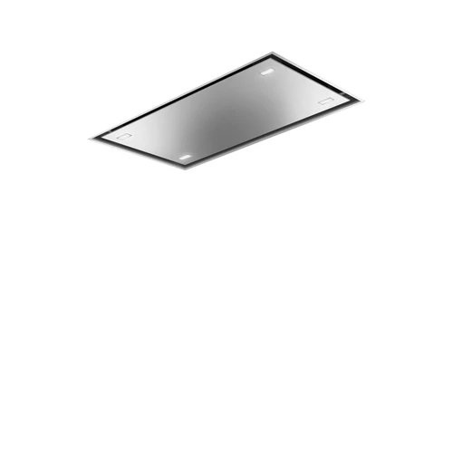 SMEG UNIVERSALE design mennyezeti páraelszívó, 120 cm, inox, 4 spot LED a sarkokban