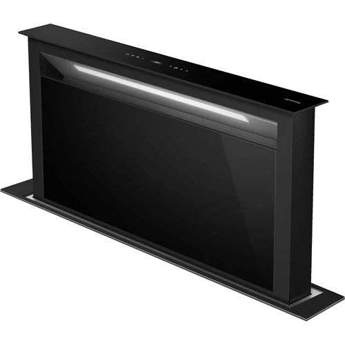 SMEG UNIVERSALE design pultba építhető páraelszívó, 90 cm, fekete készülékház, fekete