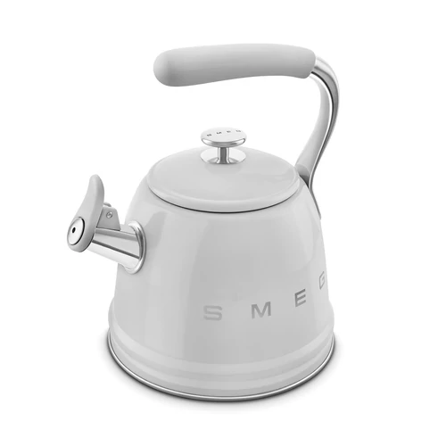 SMEG VÍZFORRALÓ TEÁSKANNA, retro, síppal, rozsdamentes acél
