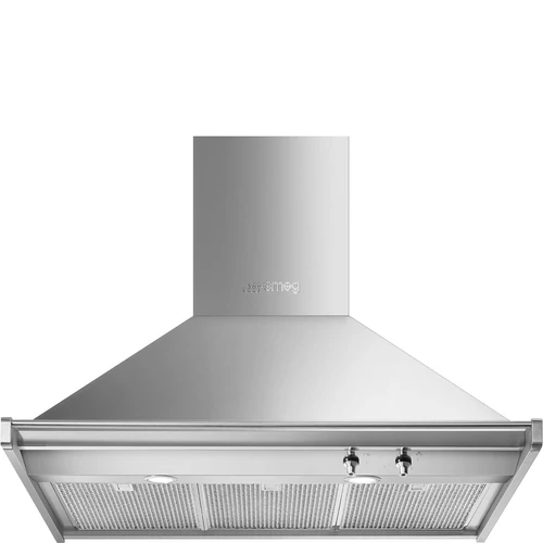 SMEG CLASSICA design kürtős fali páraelszívó, 90 cm, inox